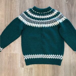 Vintage hand knit fair isle sweater